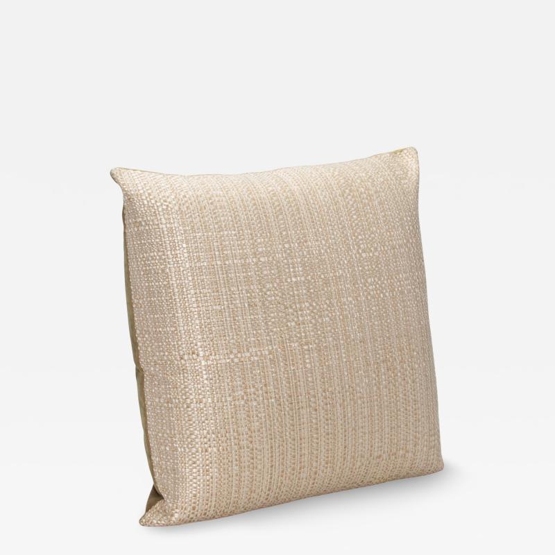  MOGUL Modern Tan Silk Weave Decorative Pillow by MOGUL