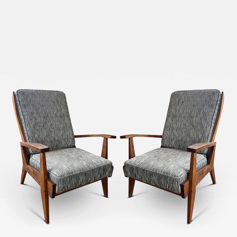  MONC XIII PAIR OF 1950S ITALIAN RECLINING CHAIRS