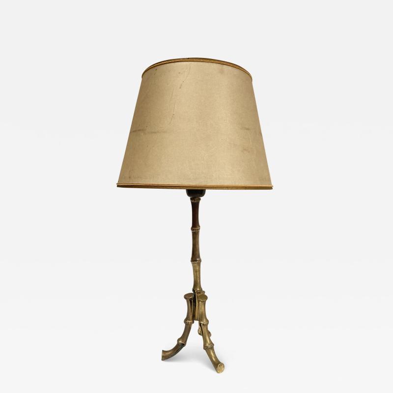  Maison Bagu s 1960s Bamboo bronze lamp by Maison Bagu s