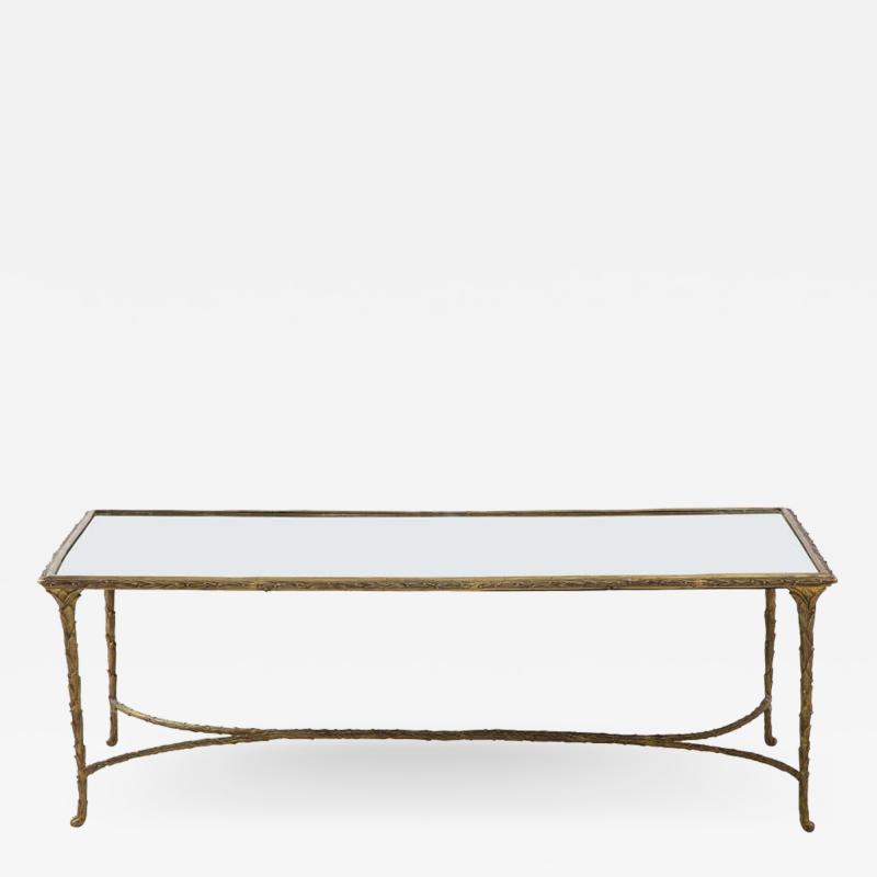  Maison Bagu s Bronze Bagu s Style Cocktail Table with a Mirrored Top