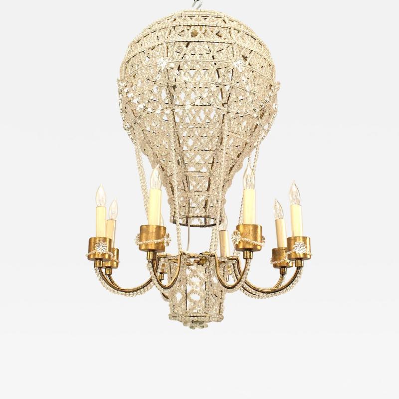  Maison Bagu s French 1930s Hot Air Balloon Shaped Chandelier