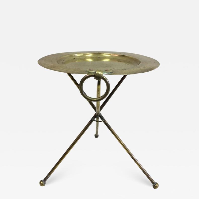  Maison Bagu s French Mid Century Modern Neoclassical Solid Brass Gu ridon or Side Table
