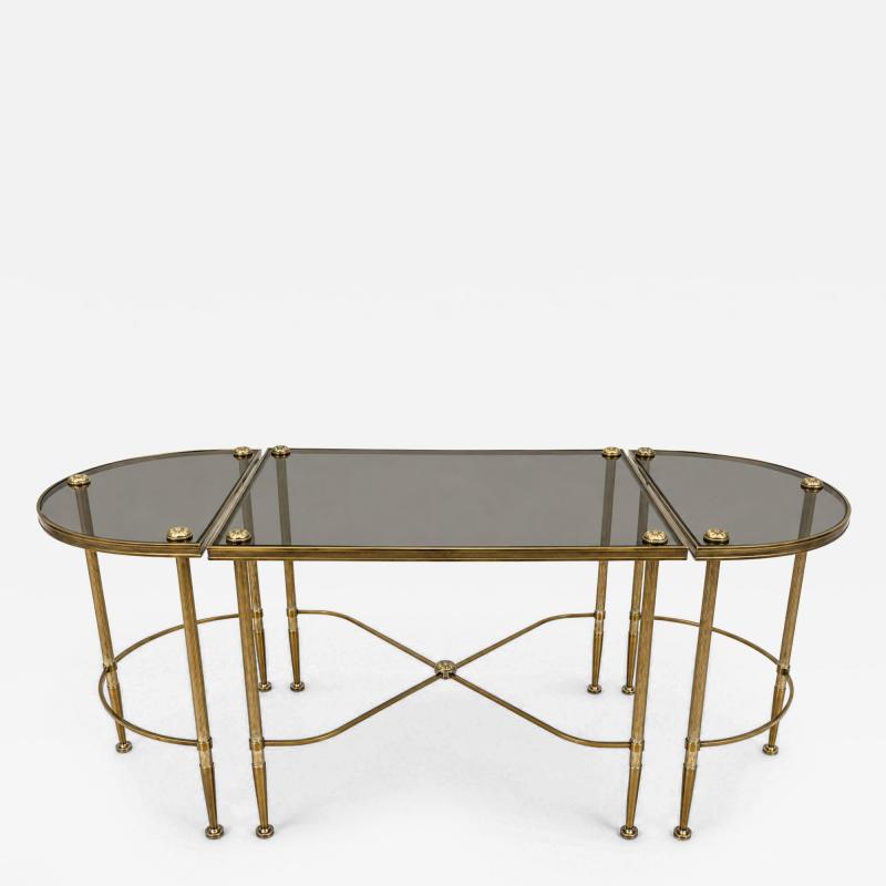  Maison Bagu s Maison Bagues Tripartite Brass Coffee Table