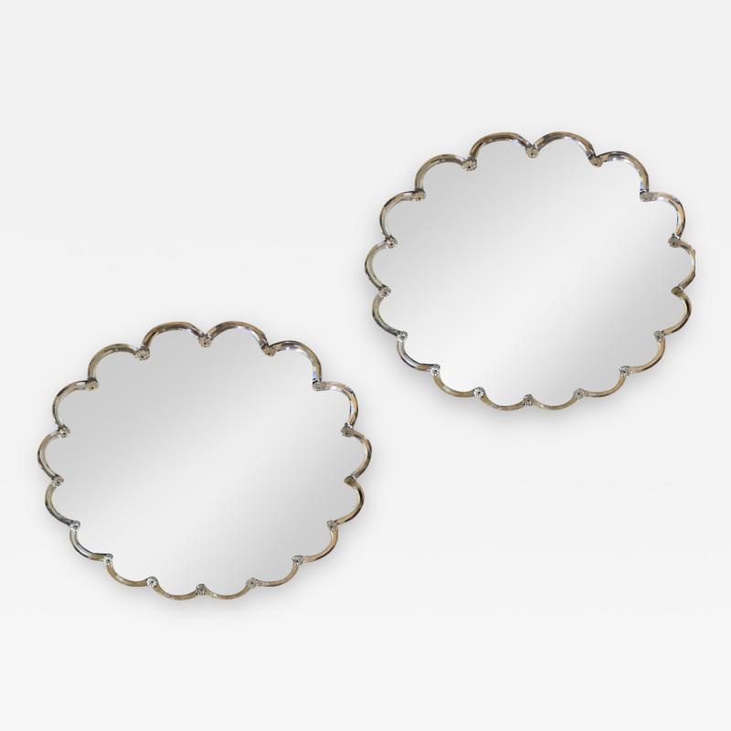  Maison Bagu s Maison Bagues documented refined pair of crystal framed mirrors