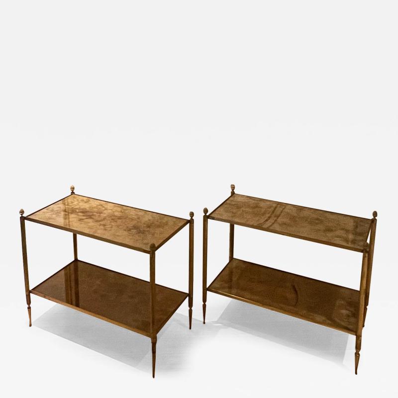  Maison Bagu s Maison Bagues pair of 2 tiers coffee tables