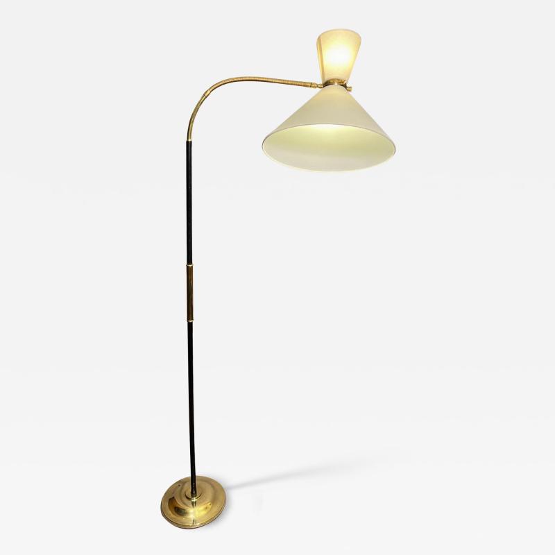  Maison Lunel Adjustable diabolo floor lamp by Maison Lunel Paris France circa 1960