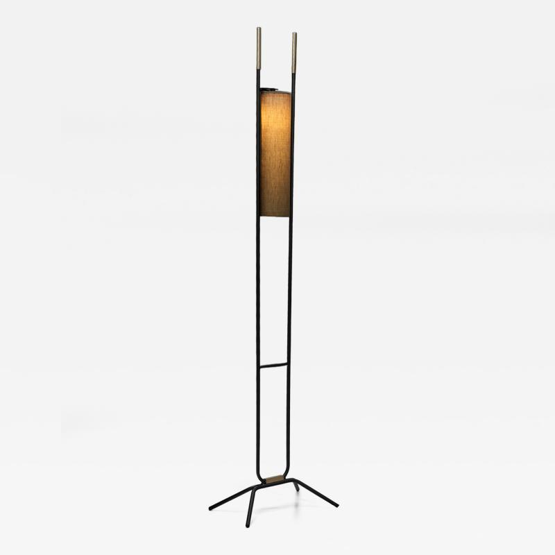  Maison Lunel Black Lacquered Floor Lamp by Lunel Attr France Mid 20th Century
