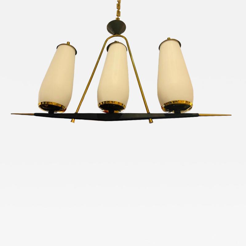  Maison Lunel French Lunel 1950s Mid Century Pendant Chandelier