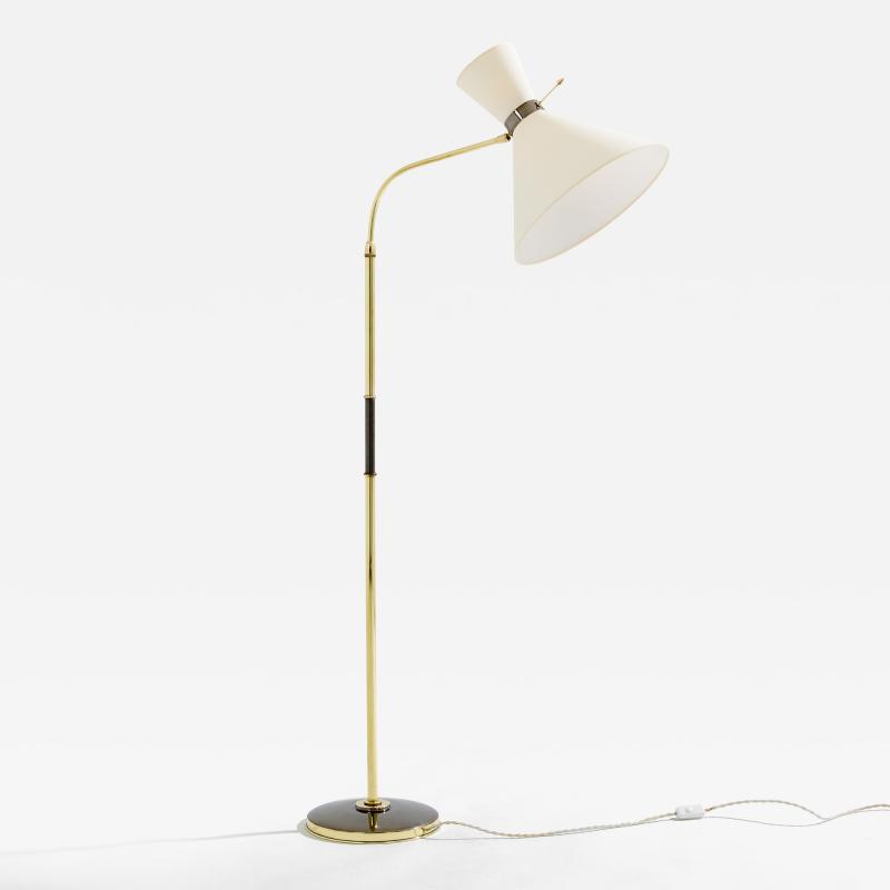  Maison Lunel Maison Lunel diabolo brass gunmetal floor lamp 1950s