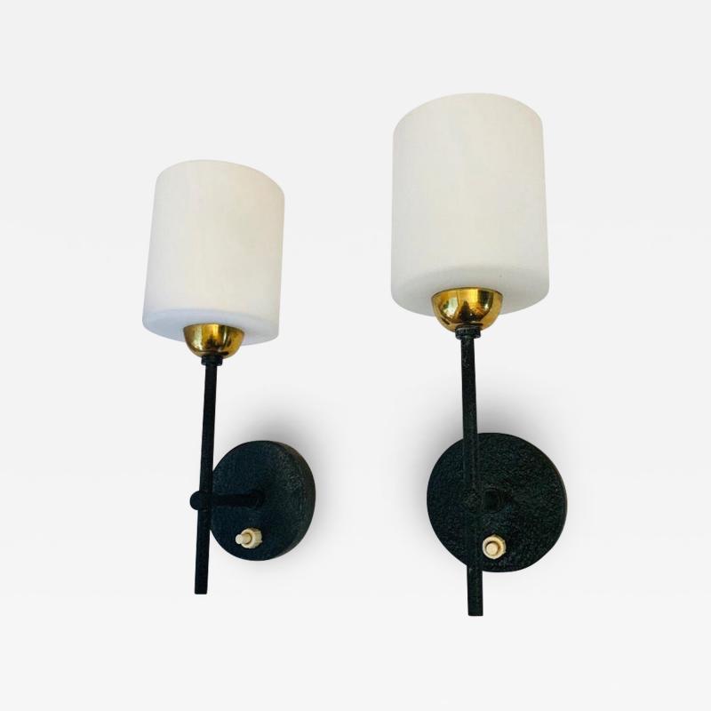  Maison Lunel Pair of Lunel French 1960s Wall Lights