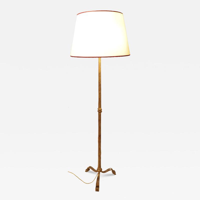  Maison Ramsey Gilded Iron Floor Lamp circa 1950
