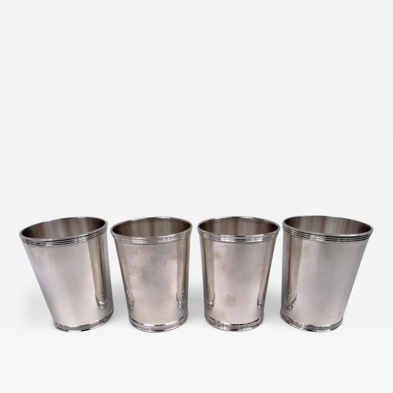  Manchester Silver Co Set of 4 Manchester Sterling Silver Mint Julep Cups