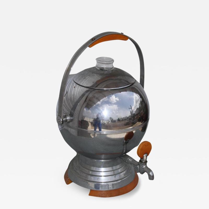  Manning Bowman Co Art Deco Machine Age Chrome and Bakelite Coffee Orb by Manning Bowman Ca 1930s