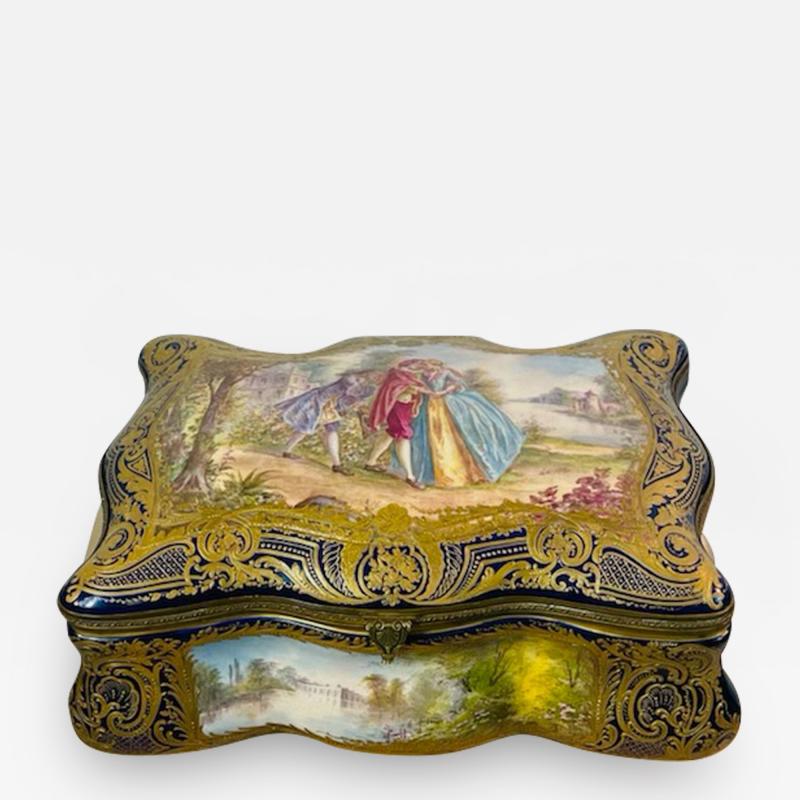  Manufacture Nationale de S vres Sevres Porcelain MONUMENTAL SEVRES PORCELAIN AND ORMOLU BOX