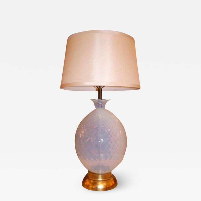  Marbro Lamp Company Marbro 1950s Italian Seguso Murano Glass Pineapple Form Table Lamp
