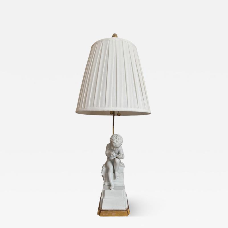  Marbro Lamp Company Mid Century Modern Marbro White Italian Pottery Table Lamp