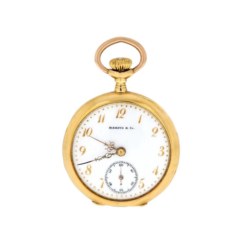  Marcus Co MARCUS CO 18K YELLOW GOLD VICTORIAN POCKET WATCH