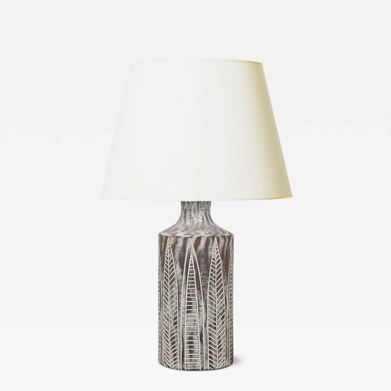  Mari Simmulson Large Scale Table Lamp With Carved Foliate Design by Mari Simmulson