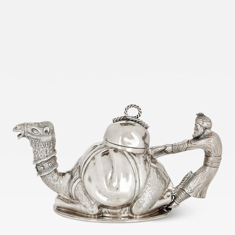  Mariage Fr res French silver plated teapot with camel design