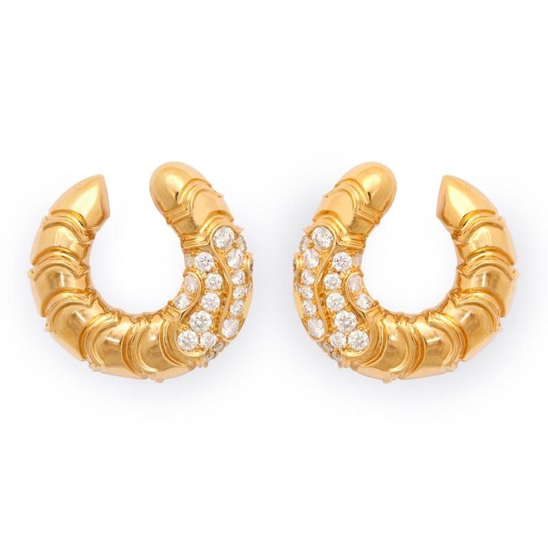  Marina B 18K Gold Diamond Earrings by Marina B 