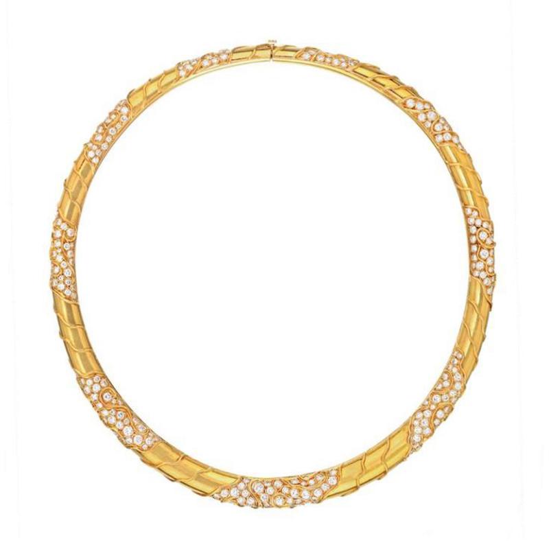  Marina B MARINA B 18K YELLOW GOLD DIAMOND COLLAR NECKLACE