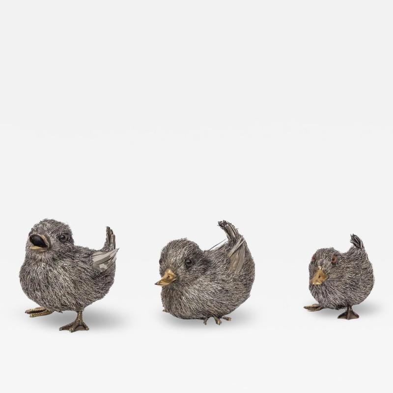  Mario Buccellati A Whimsical Family of Three Buccellati Sterling Silver Ducks