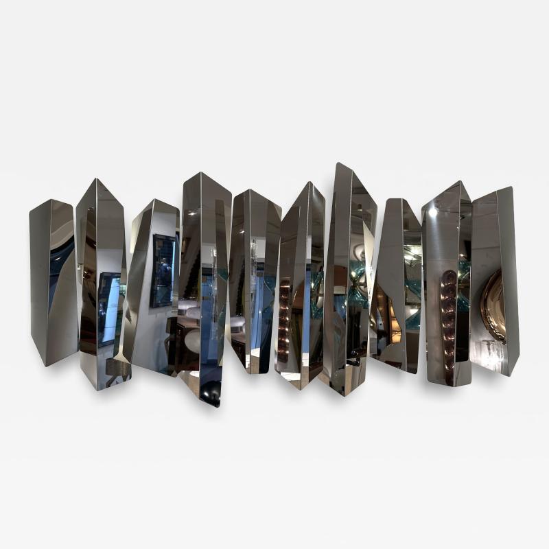  Mario Torregiani Large Wall Lamp Sconce Metal Sculpture by Mario Torregiani Italy 1990s