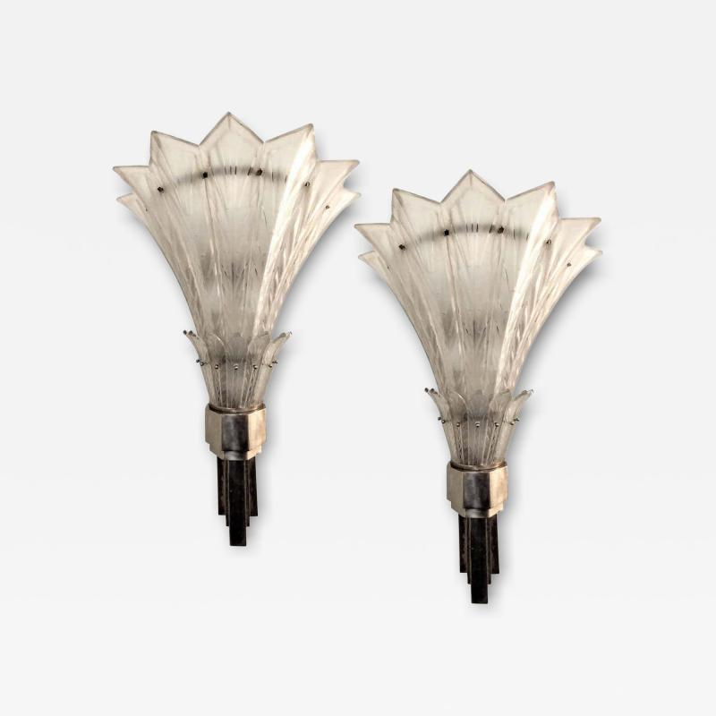  Marius Ernest Sabino A Single French Art Deco Wall Sconce Signed by Marius Ernest Sabino