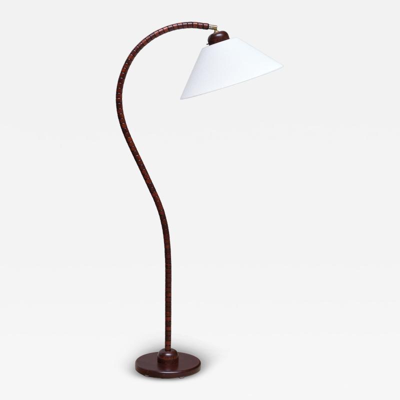 Marksl jd Sculptural Marksl jd Floor Lamp in Beech Wood Sweden 1960s