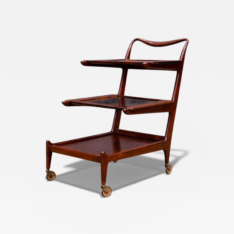  Martin Eisler Carlo Hauner Brazilian Mid Century Modern Bar Cart in Rosewood Carlo Hauner Martin Eisler