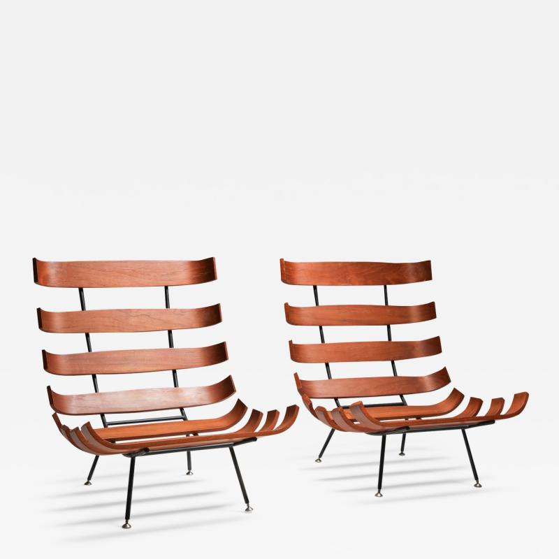  Martin Eisler Carlo Hauner Eisler and Hauner Costela Lounge Chairs 1960s