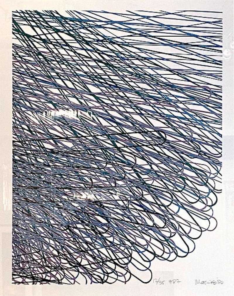  Mashiko Japanese Abstract Expressionist Serigraph Signed Numbered Mashiko