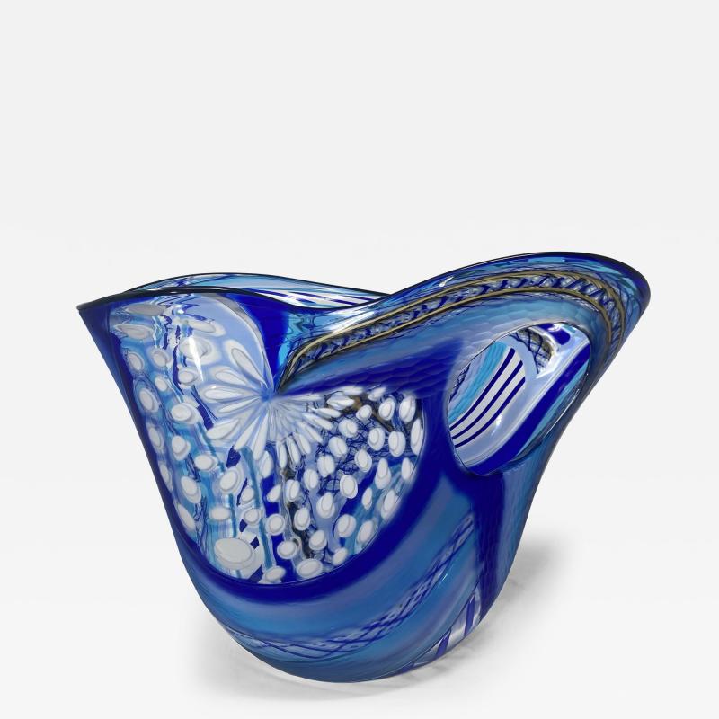  Massimiliano Schiavon One of a Kind Murano Glass Vase by Schiavon