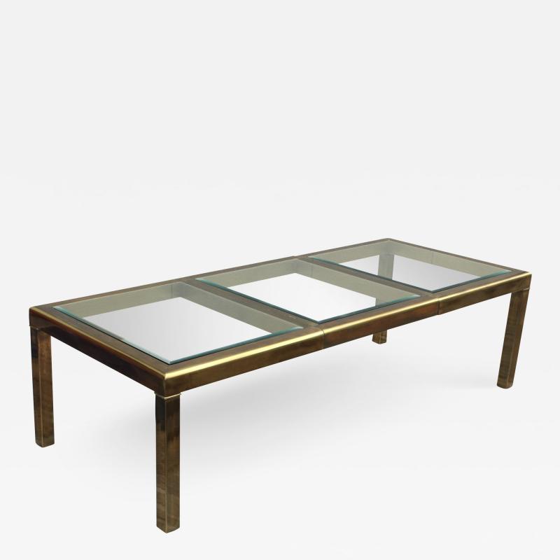  Mastercraft 1970s Mid Century Modern Mastercraft Patinated Brass Dining Table