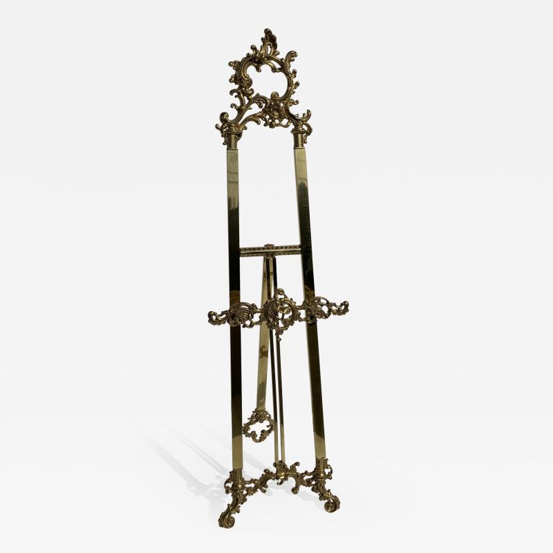  Mastercraft Rococo Style Brass Floor Easel