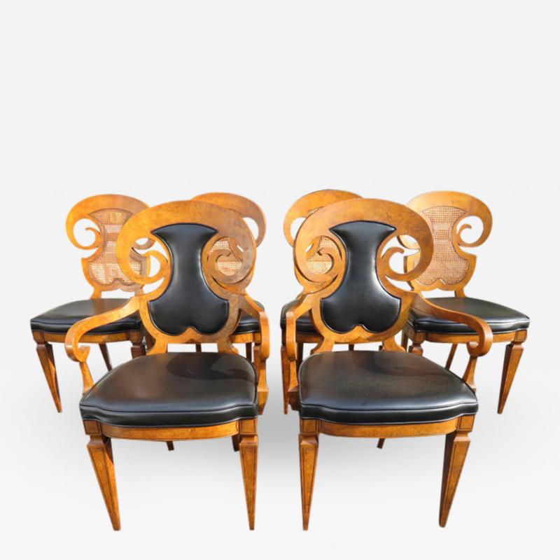  Mastercraft Stunning Set of Six William Doezema Biedermeier Dining Chairs for Mastercraft