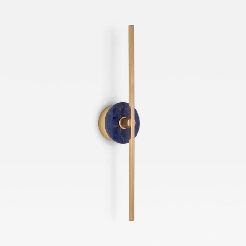  Matlight Milano Bespoke Italian wall sconce Elite Stick in polished brass and Sodalite