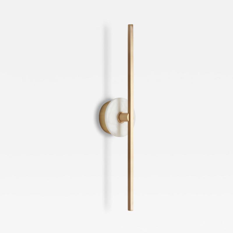  Matlight Milano Essential Italian Wall Sconce Stick Brass and Alabaster