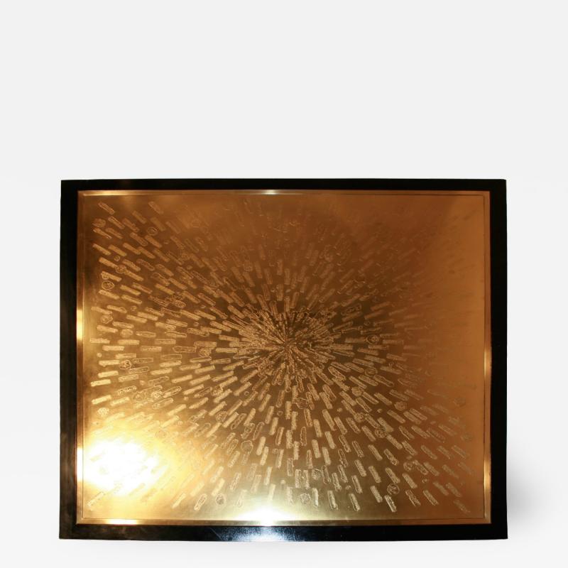  Maud Etched brass square Coffee table by Maud