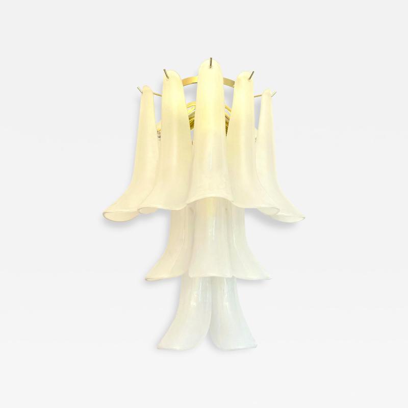  Mazzega Murano Contemporary Frosted Selle Murano Glass Wall Sconce in Mazzega Style