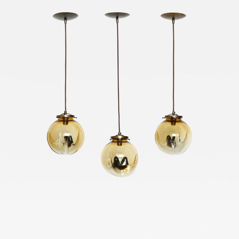  Mazzega Murano Mazzega ceiling pendants set of three