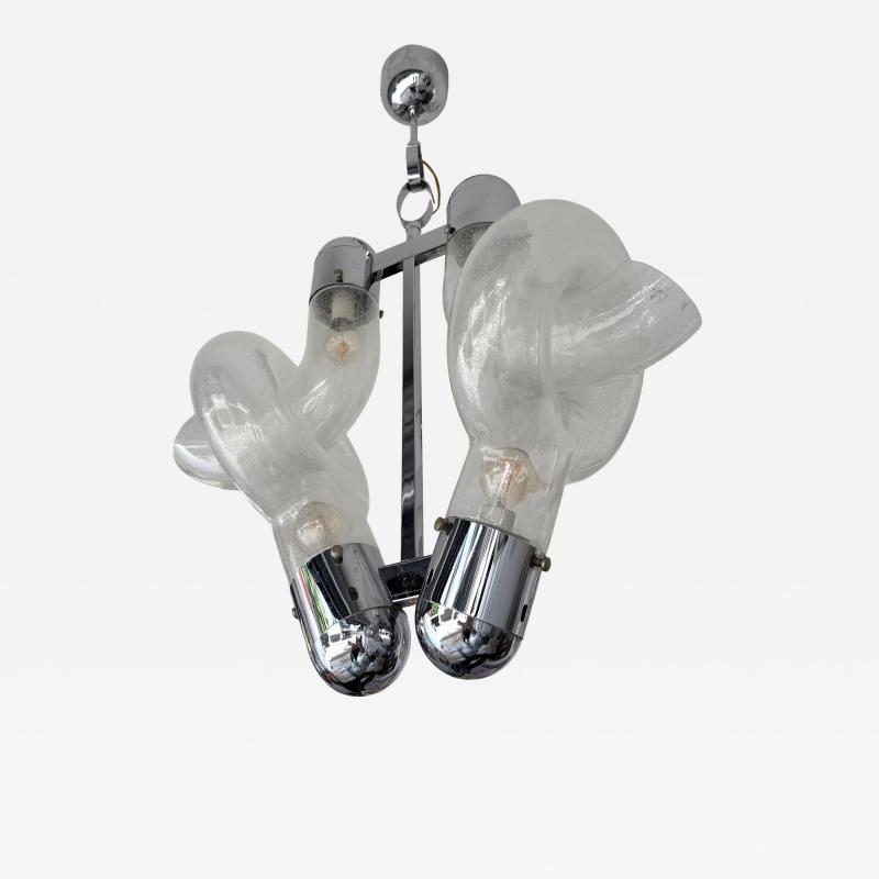  Mazzega Murano Pendant Lighting Murano Glass and Metal by Aldo Nason for Mazzega Italy 1970s