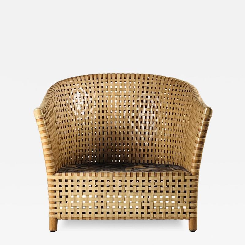  McGuire Furniture Comfortable McGuire Woven Armchair