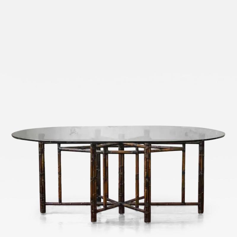  McGuire Furniture Large oval Mc Guire San Francisco 1970 table