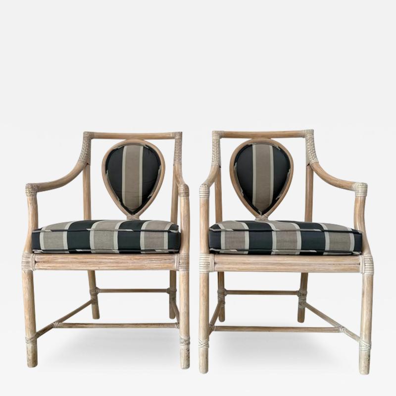  McGuire Furniture McGuire Furniture Company Chinoiserie Bamboo Dining Chair a Pair