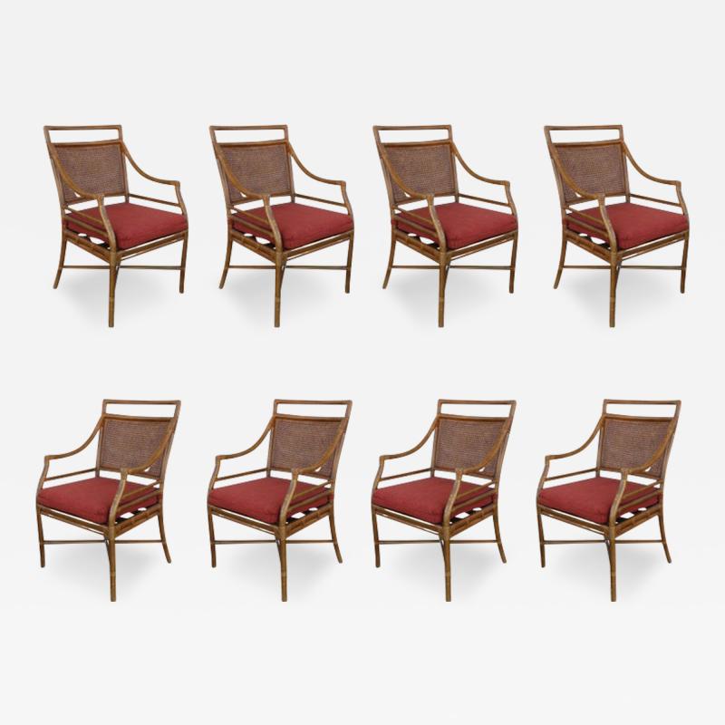  McGuire Furniture McGuire Style Mid Century Cane Bamboo Dining Chairs