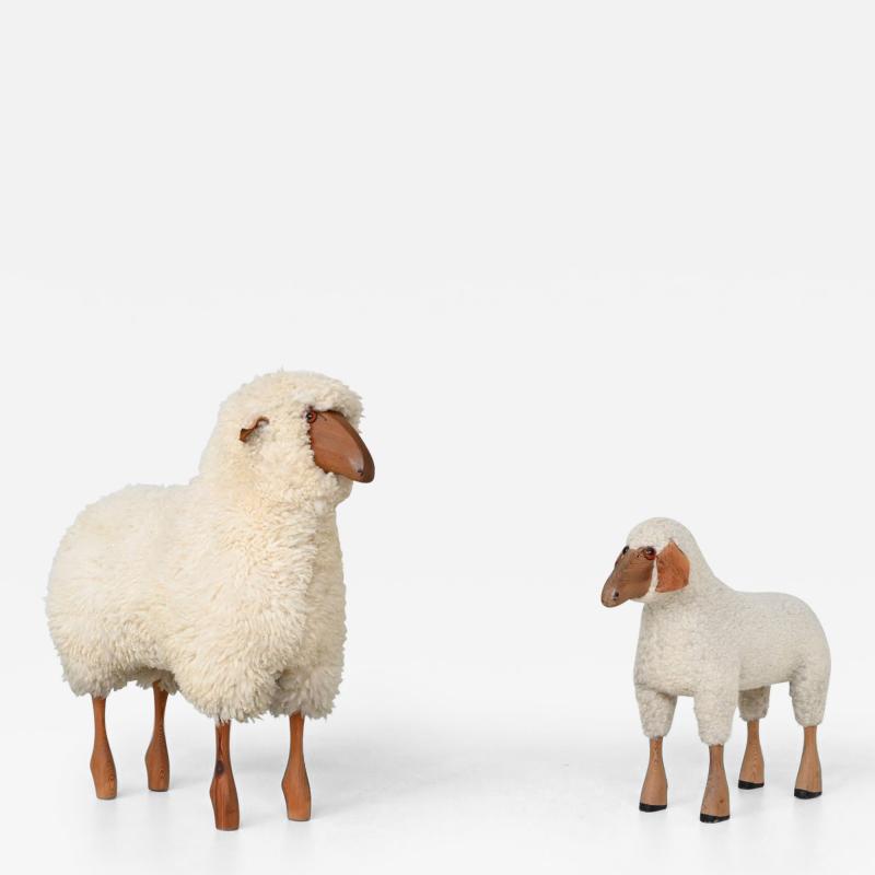  Meier Hanns Peter Krafft decorative pair of sheep Meier Germany 1970