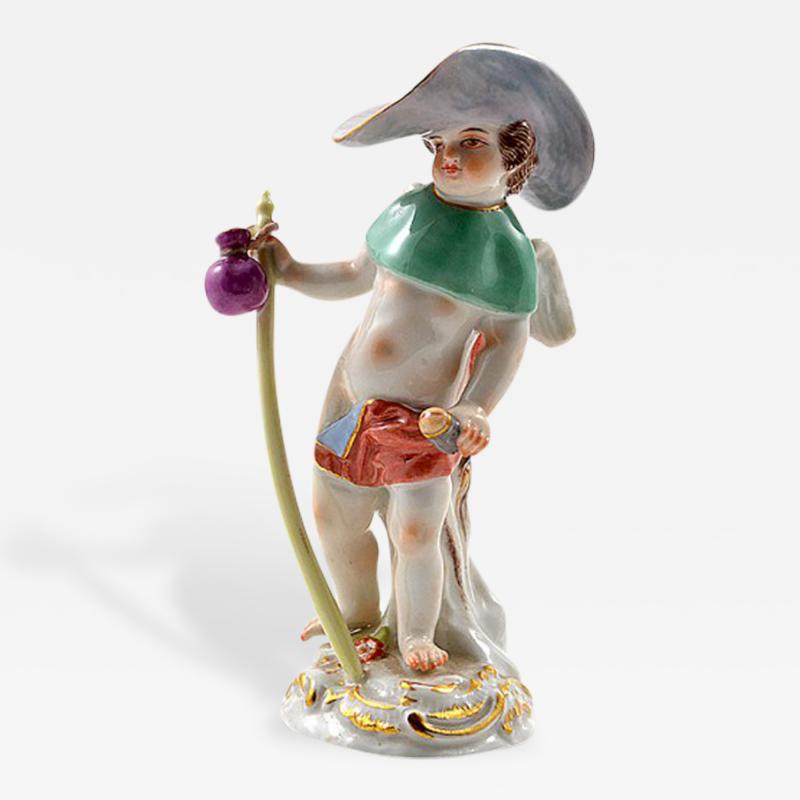  Meissen Meissen Porcelain Figurine Cupid as a Wanderer