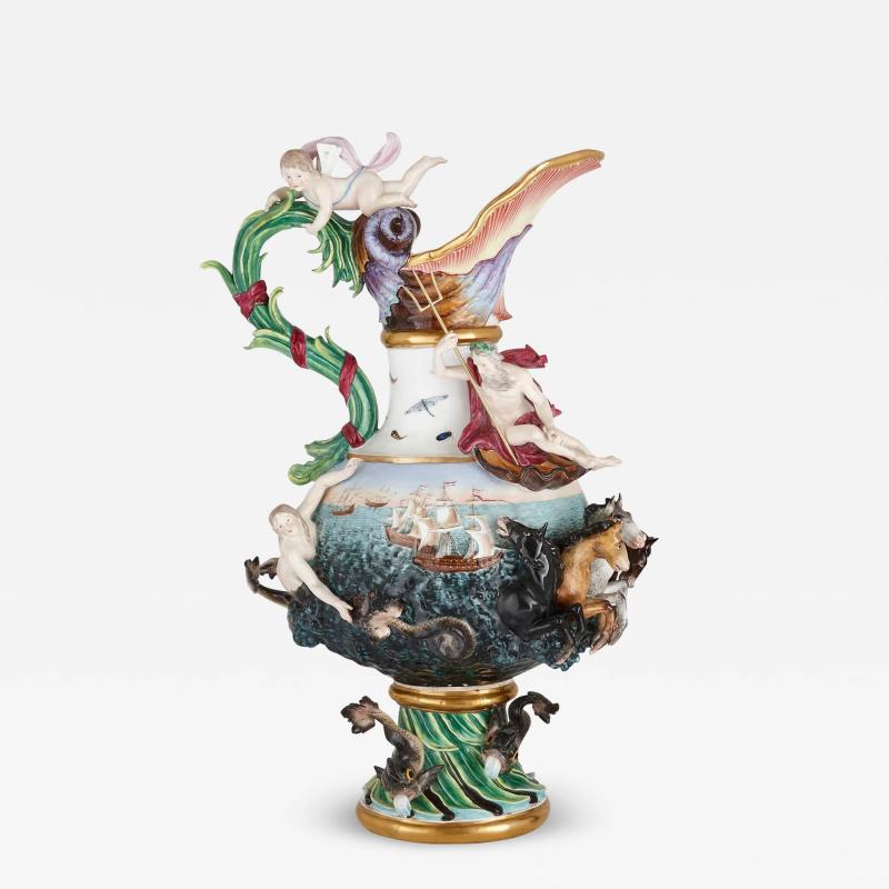  Meissen Porcelain Manufactory Large porcelain Water ewer from the Elements series by Meissen