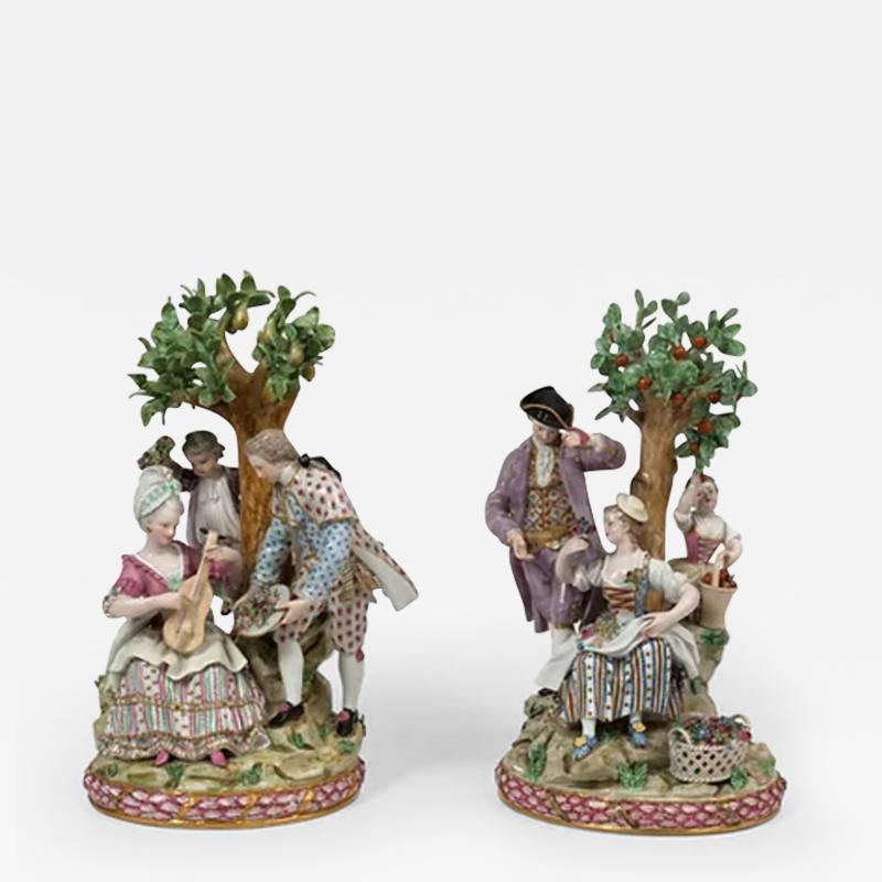  Meissen Porcelain Manufactory Pair of Meissen groups